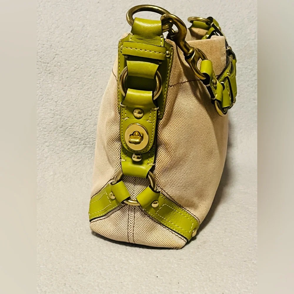 COACH Vintage Carly Canvas/Leather Handbag - Picture 12 of 13